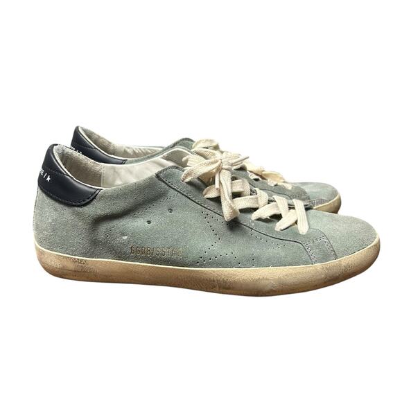 Golden Goose Green Blue Super Star Low Top Lace Up Sneakers Womens 39 / US 9 - Picture 1 of 9